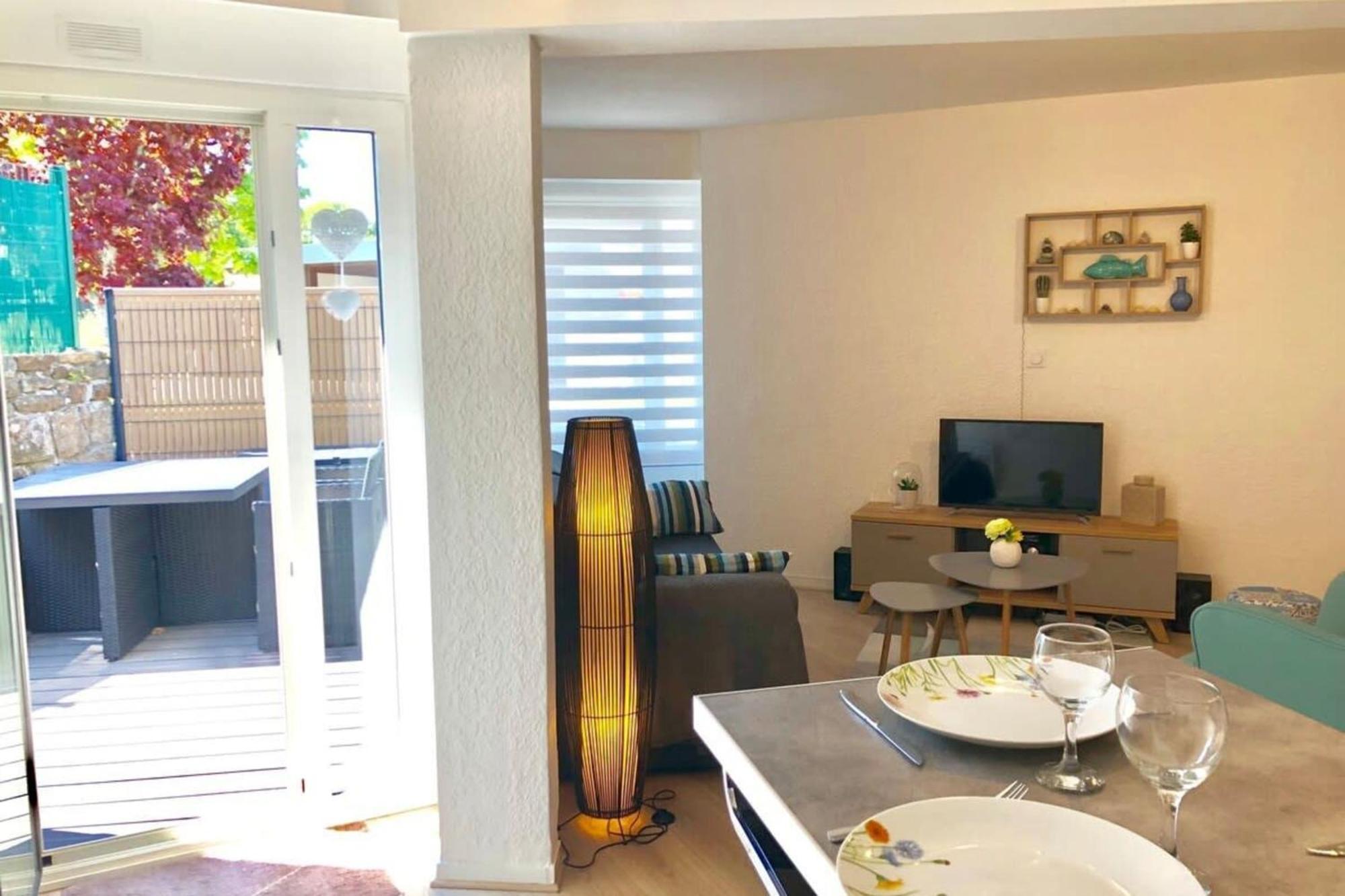 Jolie Maisonnette Cosy Bord De Mer Terrasse غيديل المظهر الخارجي الصورة